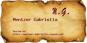 Mentzer Gabriella névjegykártya